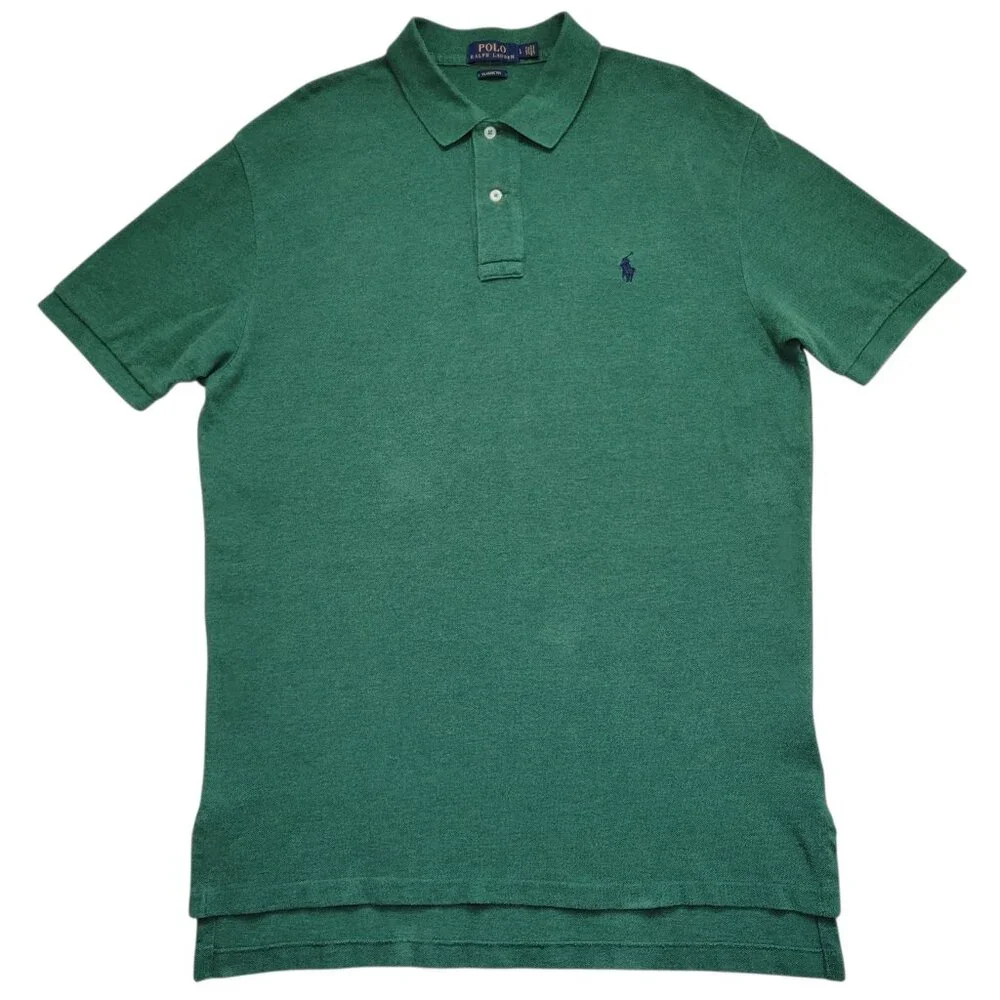 Polo Ralph Lauren Polo Classic Fit Short Sleeve Shirt Heather Green Large Preppy
